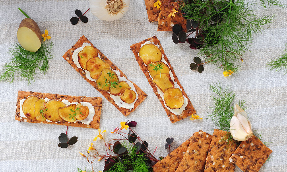 Kornkracher Kümmel  und Salz Servierbeispiel